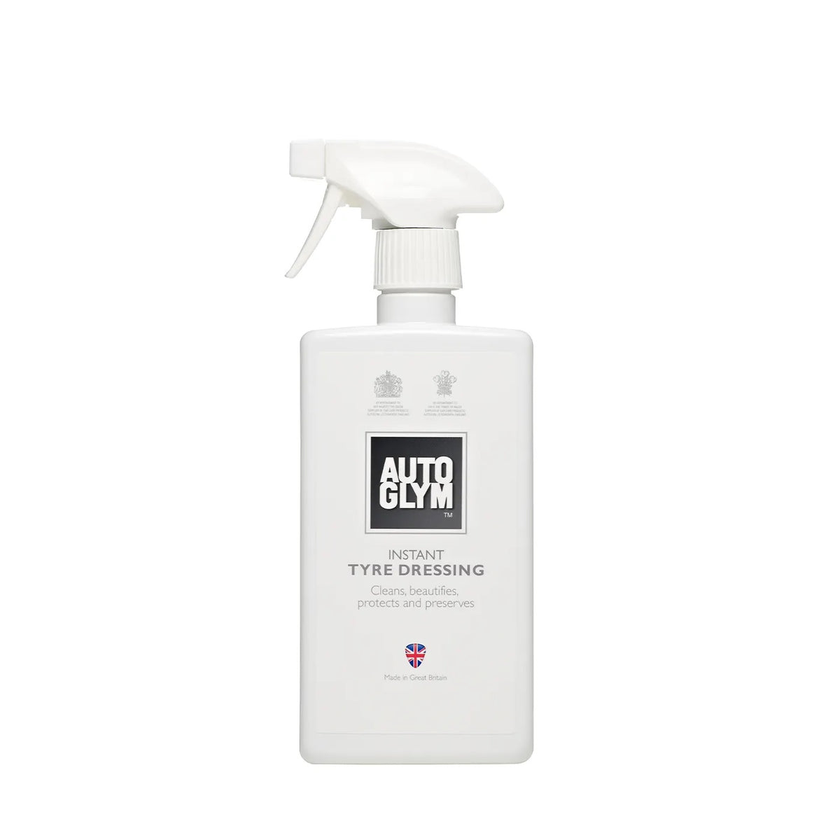 a white spray bottle with a white label