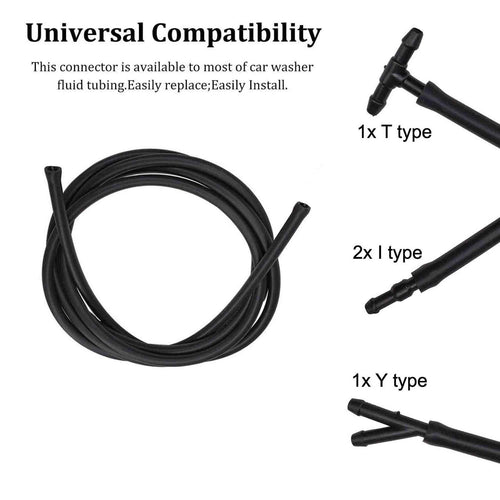 Car washer fluid tubing connector types