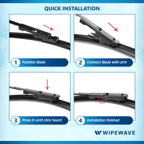 Quick wiper blade installation infographic