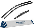 WipeWave Front and Rear Wiper Blades for Volvo XC60 2011-2017 SUV, 26in 20in Front + 14in Rear, Set of 3, Push Button Fit